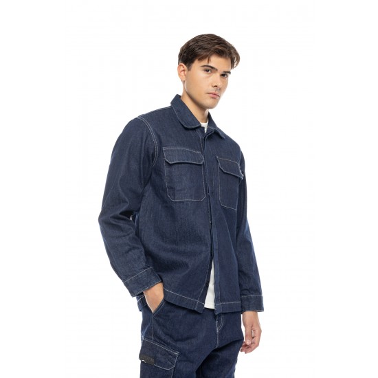 ΜΠΟΥΦΑΝ DENIM (OVERSHIRT) COVER DENIM L0060-31 OVER (ΜΠΛΕ)