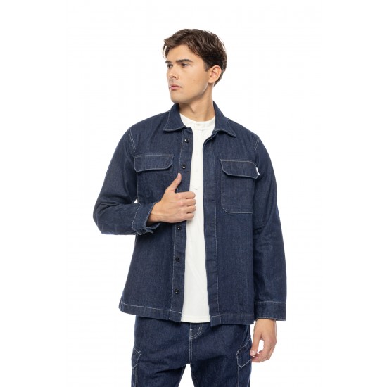 ΜΠΟΥΦΑΝ DENIM (OVERSHIRT) COVER DENIM L0060-31 OVER (ΜΠΛΕ)