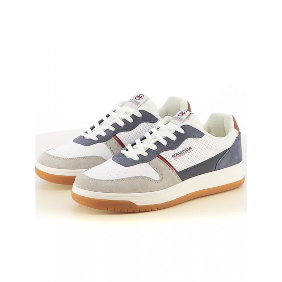 ΠΑΠΟΥΤΣΙΑ SNEAKERS NAUTICA NCM514Z22 (ΑΣΠΡΟ-ΜΠΛΕ)