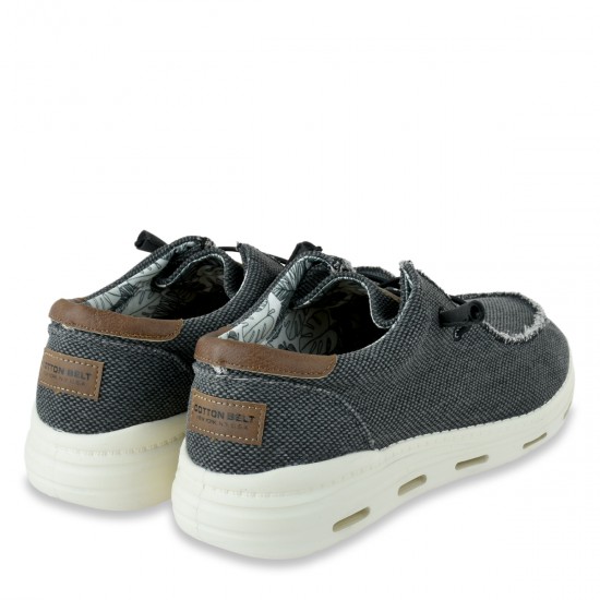 ΠΑΠΟΥΤΣΙΑ CASUAL SLIP ON COTTON BELT CBM618A16 (ΜΑΥΡΟ)