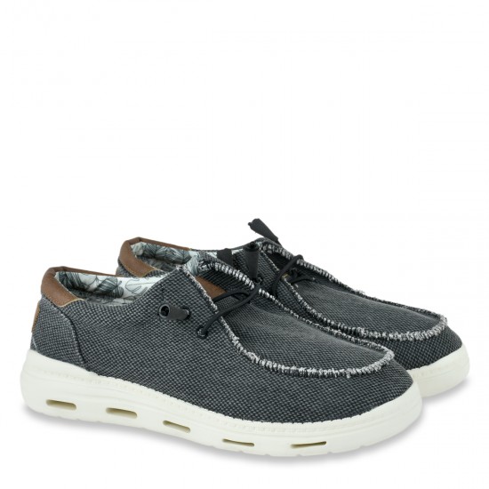 ΠΑΠΟΥΤΣΙΑ CASUAL SLIP ON COTTON BELT CBM618A16 (ΜΑΥΡΟ)