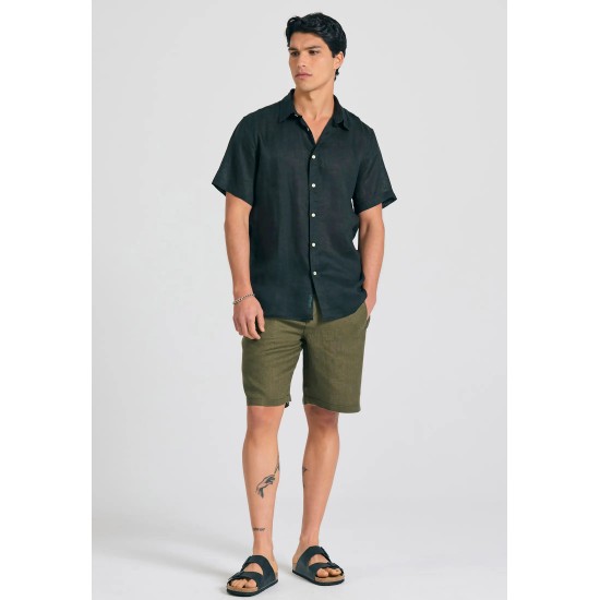 ΠΟΥΚΑΜΙΣΟ ΛΙΝΟ FUNKY BUDDHA FBM011-002-05 (ΜΑΥΡΟ)