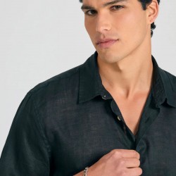 ΠΟΥΚΑΜΙΣΟ ΛΙΝΟ FUNKY BUDDHA FBM011-002-05 (ΜΑΥΡΟ)