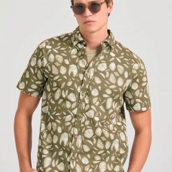 ΠΟΥΚΑΜΙΣΟ ΛΙΝΟ FUNKY BUDDHA FBM011-042-05 (OLIVE)