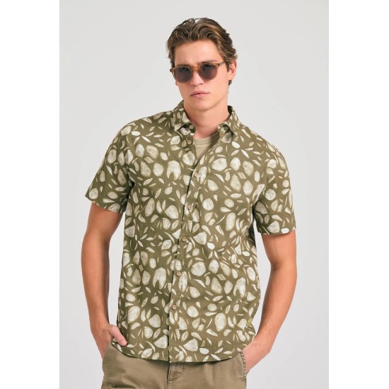 ΠΟΥΚΑΜΙΣΟ ΛΙΝΟ FUNKY BUDDHA FBM011-042-05 (OLIVE)