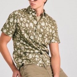 ΠΟΥΚΑΜΙΣΟ ΛΙΝΟ FUNKY BUDDHA FBM011-042-05 (OLIVE)