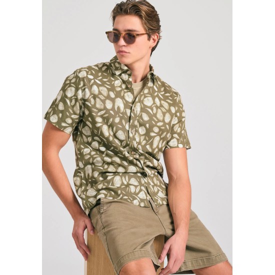ΠΟΥΚΑΜΙΣΟ ΛΙΝΟ FUNKY BUDDHA FBM011-042-05 (OLIVE)