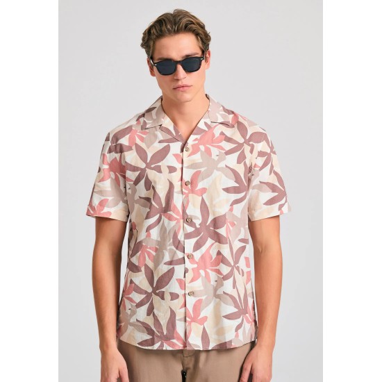 ΠΟΥΚΑΜΙΣΟ ΛΙΝΟ FUNKY BUDDHA FBM011-043-05 (OFF WHITE)