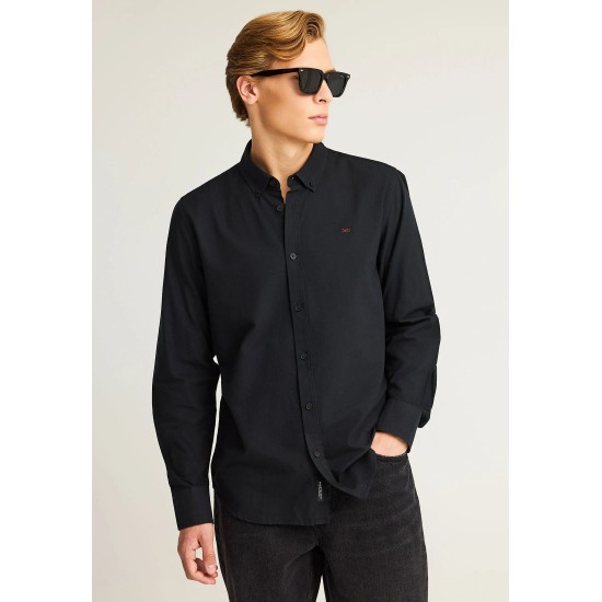 ΠΟΥΚΑΜΙΣΟ FUNKY BUDDHA FBM012-002-05 (ΜΑΥΡΟ)