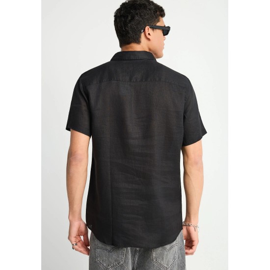 ΠΟΥΚΑΜΙΣΟ ΛΙΝΟ FUNKY BUDDHA FBM013-002-05 (ΜΑΥΡΟ)