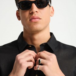 ΠΟΥΚΑΜΙΣΟ ΛΙΝΟ FUNKY BUDDHA FBM013-002-05 (ΜΑΥΡΟ)