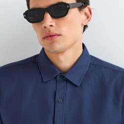 ΠΟΥΚΑΜΙΣΟ FUNKY BUDDHA FBM013-051-05 (ΜΠΛΕ ΙΝΤΙΓΚΟ)