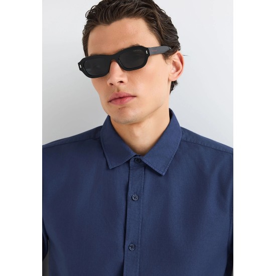 ΠΟΥΚΑΜΙΣΟ FUNKY BUDDHA FBM013-051-05 (ΜΠΛΕ ΙΝΤΙΓΚΟ)