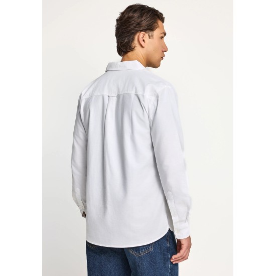 ΠΟΥΚΑΜΙΣΟ FUNKY BUDDHA FBM013-051-05 (ΑΣΠΡΟ)