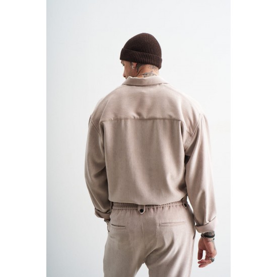 ΠΟΥΚΑΜΙΣΟ (OVERSHIRT) STEFAN 9022FW26 (ΜΠΕΖ)