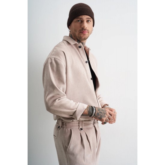 ΠΟΥΚΑΜΙΣΟ (OVERSHIRT) STEFAN 9022FW26 (ΜΠΕΖ)