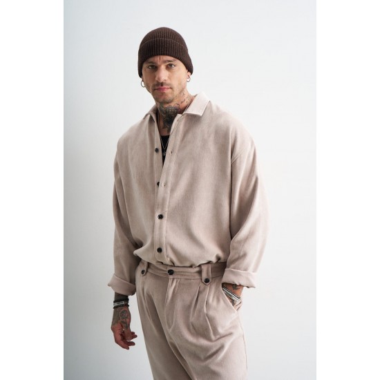 ΠΟΥΚΑΜΙΣΟ (OVERSHIRT) STEFAN 9022FW26 (ΜΠΕΖ)