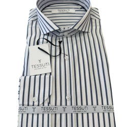 ΠΟΥΚΑΜΙΣΟ TESSUTI 8252169 (ΑΣΠΡΟ-ΜΠΛΕ)