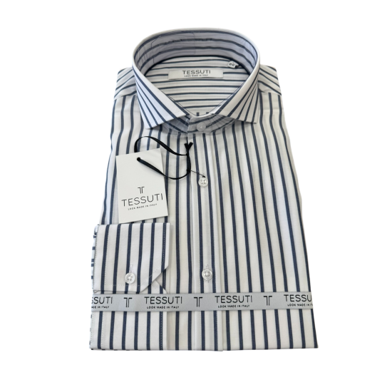 ΠΟΥΚΑΜΙΣΟ TESSUTI 8252169 (ΑΣΠΡΟ-ΜΠΛΕ)