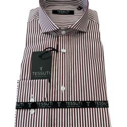 ΠΟΥΚΑΜΙΣΟ TESSUTI 82582179 (ΑΣΠΡΟ-ΜΠΟΡΝΤΟ)