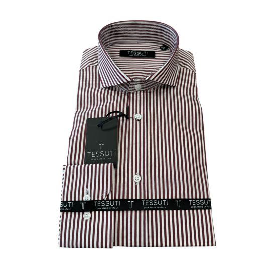 ΠΟΥΚΑΜΙΣΟ TESSUTI 82582179 (ΑΣΠΡΟ-ΜΠΟΡΝΤΟ)